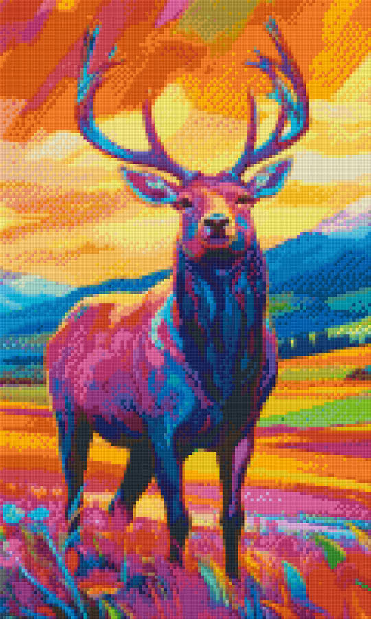 Beautiful Stag Twelve [12] Baseplate Pixelhobby Mini mosaic Art KIt